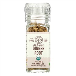 Pure Indian Foods, 100% Pure, Organic Ginger Root, Coarse Granules, 2 oz (56 g)