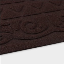 Коврик придверный Доляна Welcome, вензеля, влаговпитывающий, без окантовки, 38×59 см, МИКС