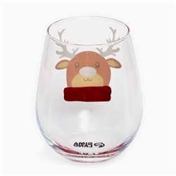 Стакан стеклянный новогодний «Оленёнок», 620 мл