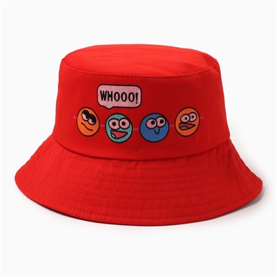 Панама детская MINAKU «Весёлая компания», размер 52, красная