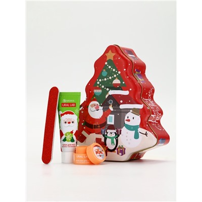 Подарочный набор новогодний Warm Winter, бальзам для губ, крем для рук и пилочка, URAL LAB