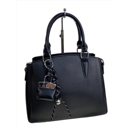 Женская сумка из искусственной кожи, цвет черный