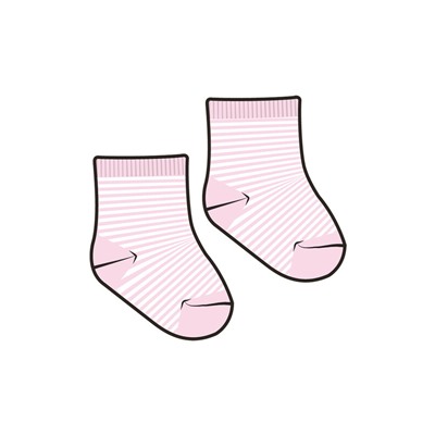 Носки детские трикотажные для девочек, 2 пары в комплекте