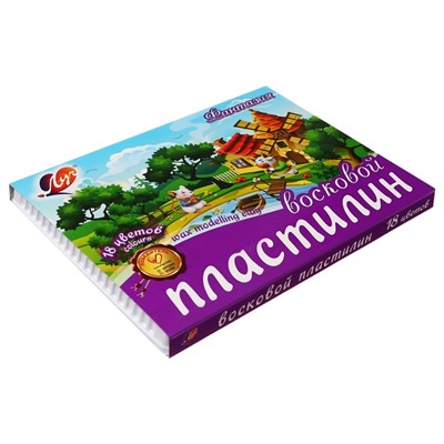 Пластилин мягкий (восковой) «Луч. Фантазия», 18 цветов, 270 г, со стеком, МИКС