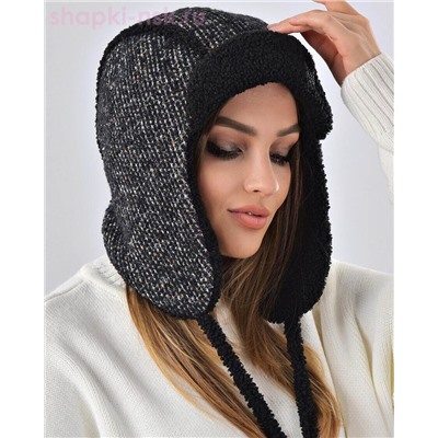 Мохер мульти МА квадрат Ушанка флис (56-58)