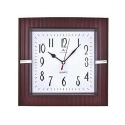 Часы настенные 250x250x40мм, пластик, квадрат