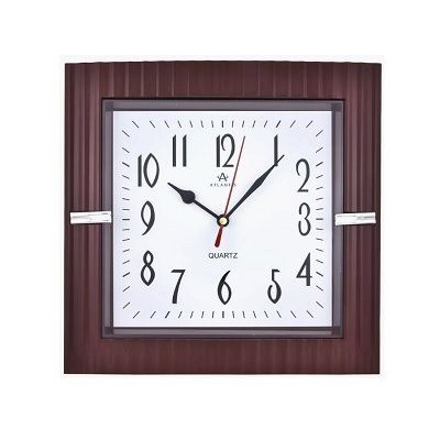 Часы настенные 250x250x40мм, пластик, квадрат