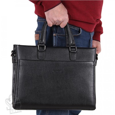 Портфель мужской кожаный 8815-4H black Heanbag/20(дефект)