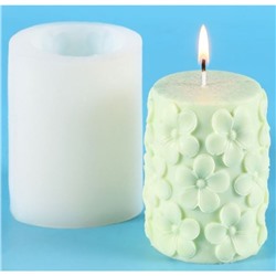 Молд силиконовый «Цветы» 7.8×7.8×9.8 см