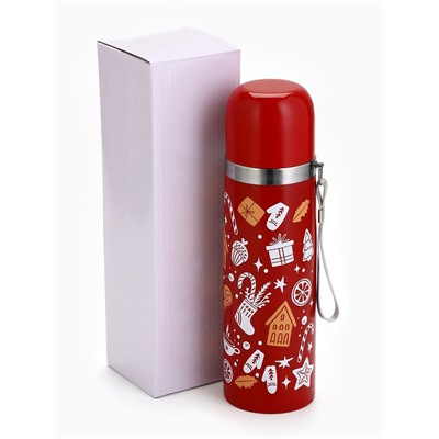 Термос «Рождество», 500 мл, красный