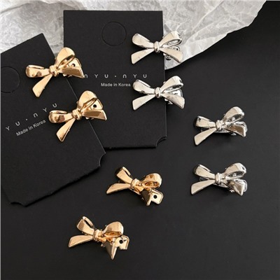 Мини-заколки Бантики, набор 5 штук (2,5 см.)