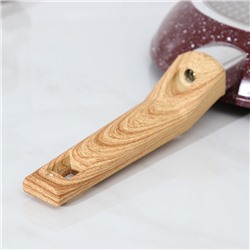 Сковорода Magistro Natural. Brown, d=26 см, кованый алюминий, ручка soft-touch, антипригарное покрытие, индукция, коричневая