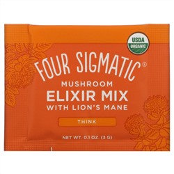 Four Sigmatic, Mushroom Elixir Mix with Lion's Mane, 20 Packets, 0.1 oz (3 g) Each