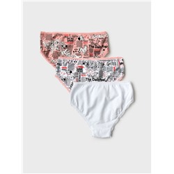 Трусы трикотажные для девочек, 3 шт в комплекте