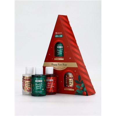 Гель для душа Happy New Year, набор 3 шт. × 100 мл, URAL LAB