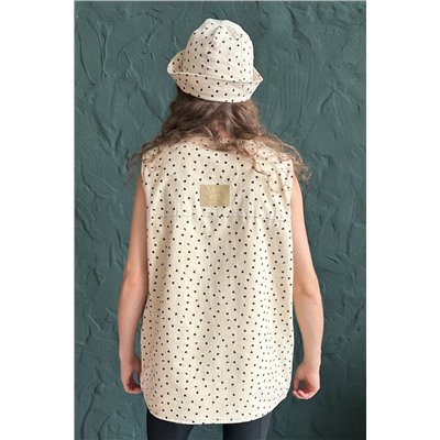 Жилет стеганый  HOME109/03/Бежевый, черный