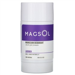 Magsol, Magnesium Deodorant, Lavender, 3.2 oz (95 g)