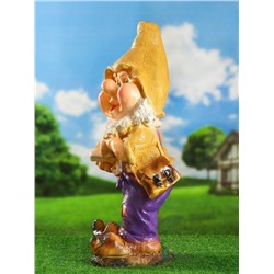 Садовая фигура из гипса «Гном с книгой», 30×28×70 см