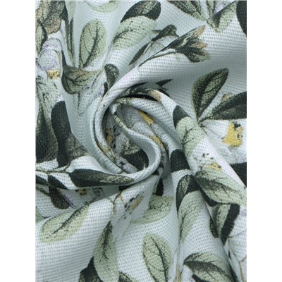 Шторы для кухни «Доляна» Apple flowers, 146×180 см - 2 шт., подхваты - 2 шт., 100% хлопок, 164 г/м²