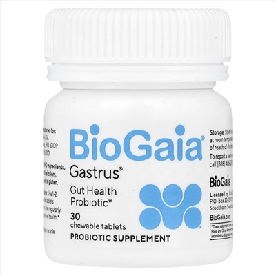 BioGaia, Gastrus For GI Tract, Mandarin, 30 Chewable Tablets