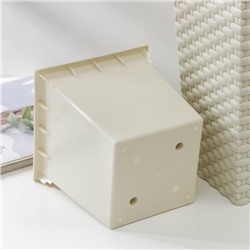 Кашпо для цветов со вставкой IDEA «Ротанг», 4.2 л, вставка 1.5 л, пластик, белое