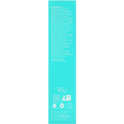 Andalou Naturals, Подтягивающий тоник с кокосовой водой, для охлаждения, 178 мл (6 жидких унций)