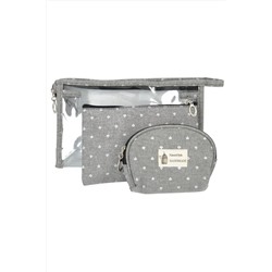 Kristaller Набор косметичек Handmade 3 in 1, серый KRISTALLER, 1124971