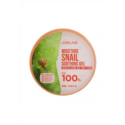 Lebelage Увлажняющий гель для лица и тела с муцином улитки / Moisture Snail 100% Soothing Gel, 300 мл KRISTALLER, 1108387