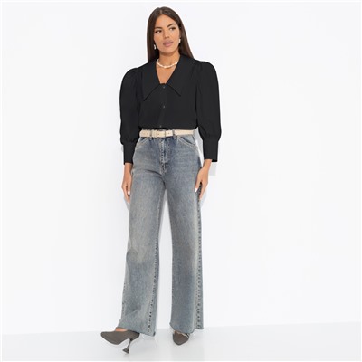 Блуза из хлопка, На пике успеха (черная)