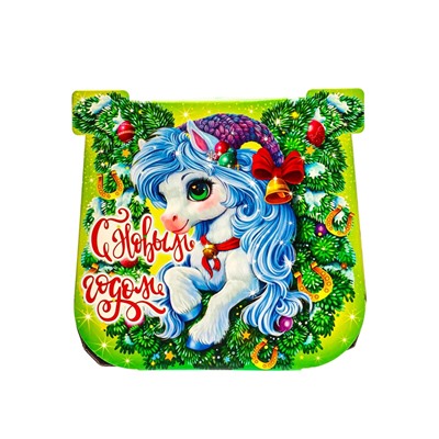 Сладкий новогодний подарок «Подкова зелёная», детский, 1000 г