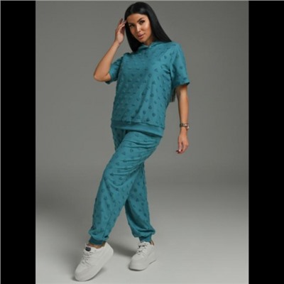 Костюм Суфле (Махра петроль сердечки)