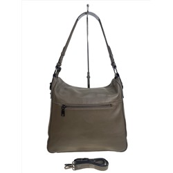 Женская сумка из натуральной кожи, цвет серый