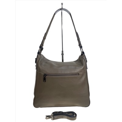 Женская сумка из натуральной кожи, цвет серый