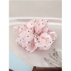 Резинка для волос / 699 /уп 120/ (Белый горох)