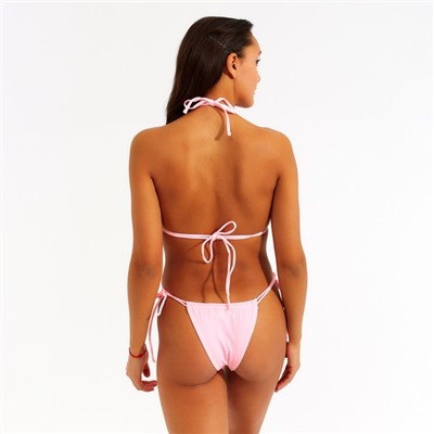 Купальник раздельный с завязками женский MINAKU, розовый, размер 46