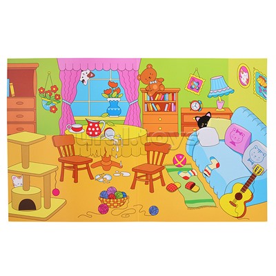 Объемные многоразовые наклейки. Котята