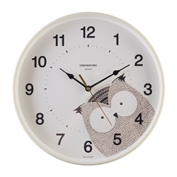 Часы настенные интерьерные «Сова», d=30.5 см, плавный ход