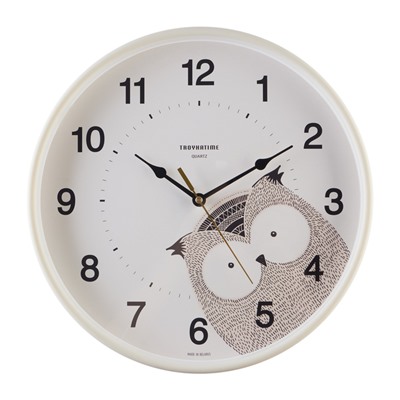 Часы настенные интерьерные «Сова», d=30.5 см, плавный ход
