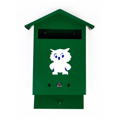 Ящик почтовый с замком, вертикальный, «Филин», зелёный