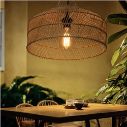 УЦЕНКА Светильник потолочный из ротанга «Франц» 1×120 Вт, Е27, 40×40×25 см
