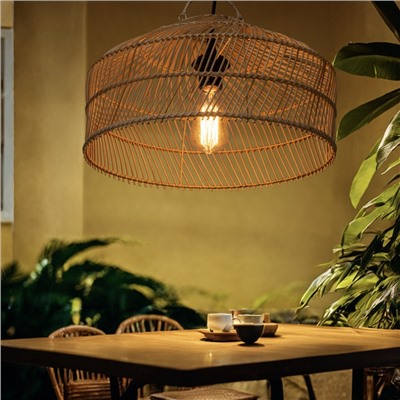 УЦЕНКА Светильник потолочный из ротанга «Франц» 1×120 Вт, Е27, 40×40×25 см