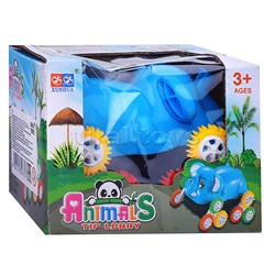 Машина "Слон" перевёртыш, на батарейках, в коробке