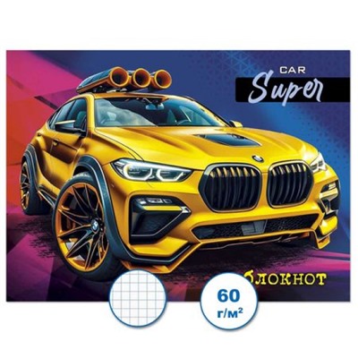 Блокнот 95х130 мм 32л клетка "Авто 3" Бс32/5-3 Гранит
