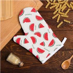 Варежка Доляна «Арбузы» 24×15 см, 100% п/э