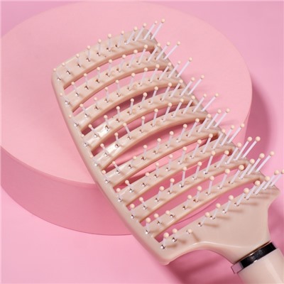 Расчёска массажная, широкая, вентилируемая, 7.3×25.3(±1) см, МИКС