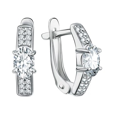 Серьги из серебра куб.циркон., Л-11808