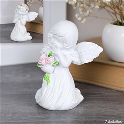 Фигурка Ангел 9 см / TD-102 /уп 2/144/розовые цветы