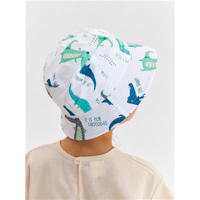 Панама детская KAFTAN «Крокодилы», размер 54, белая