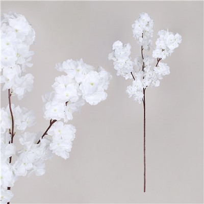 Цветок искусственный Сакура 97 см белая+персиковая / GF-01/1 /уп 500/731740 (Белый)