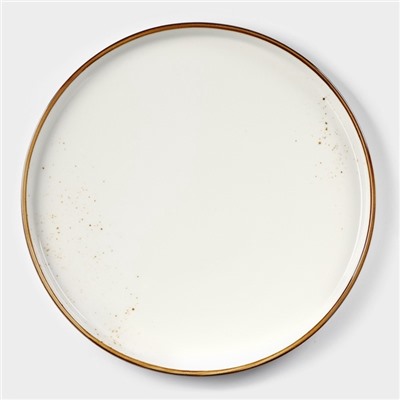 Тарелка с бортиком Magistro «Церера», d=25.5 см, фарфор, белая